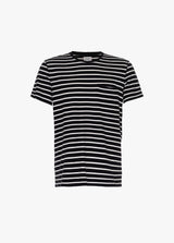 BLACK W/ WHITE STRIPE