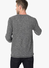 BLACK HEATHER STRIPE