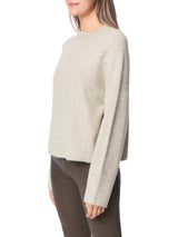 FASHIONED FUNNEL NECK BOXY SWEATER - OATMEAL