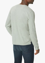 WINTZ L/S SLUB HENLEY - HEATHER GREY