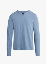 WINTZ L/S SLUB HENLEY - HEATHER GREY