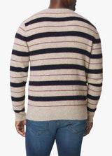 L/S STRIPED CARDIGAN - HARVEST STRIPE