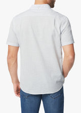 SHORT SLEEVE BUTTON DOWN STITCHED STRIPE