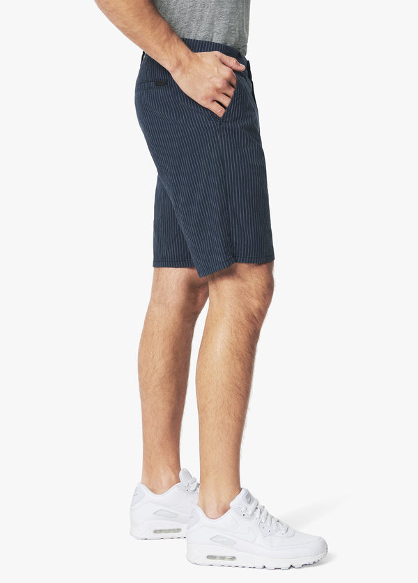 BRIXTON TROUSER SHORT - NAVY WHITE STRIPE