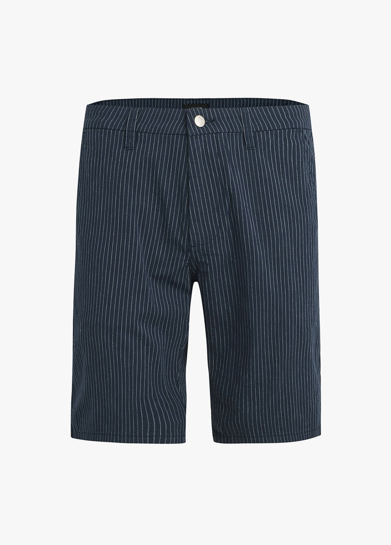 BRIXTON TROUSER SHORT - NAVY WHITE STRIPE