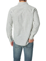 COTTON STRIPE POINT COLLAR SHIRT