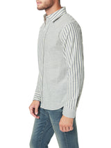 COTTON STRIPE POINT COLLAR SHIRT