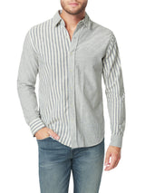 COTTON STRIPE POINT COLLAR SHIRT