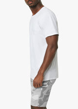 FLOCKED LOGO S/S CREW NECK