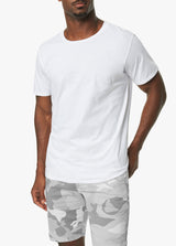 FLOCKED LOGO S/S CREW NECK