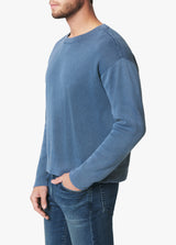 THE L/S CREW NECK - INDIGO