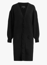THE CORALIE BELTED CARDIGAN - BLACK