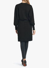 THE CORALIE BELTED CARDIGAN - BLACK