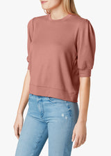 FOLDED PUFF SLEEVE SWEATSHIRT