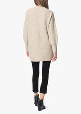 RECYCLED KNIT CARDIGAN - OATMEAL