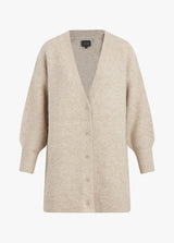RECYCLED KNIT CARDIGAN - OATMEAL