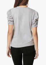 SOLID TWISTED SLEEVE TEE