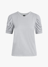 SOLID TWISTED SLEEVE TEE