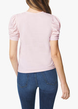 SOLID TWISTED SLEEVE TEE