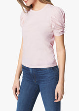 SOLID TWISTED SLEEVE TEE