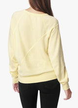CONTRAST TWISTED RAGLAN SLEEVE SWEATSHIRT