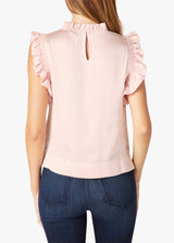 SHIRRED SLEEVE SHELL