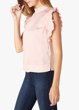 SHIRRED SLEEVE SHELL