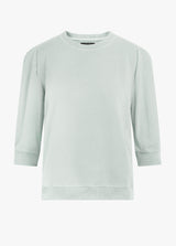 FOLDED PUFF SLEEVE SWEATSHIRT - SPEARMINT