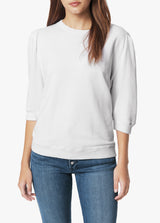 FOLDED PUFF SLEEVE SWEATSHIRT