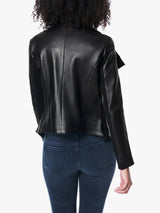 THE WING COLLAR LEATHER JACKET - BLACK