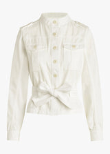 BELTED UTILITY JACKET - MILK