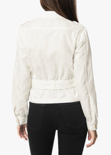 BELTED UTILITY JACKET - MILK