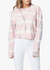THE TIE DYE CROPPED SWEATSHIRT - TIE DYE PINK